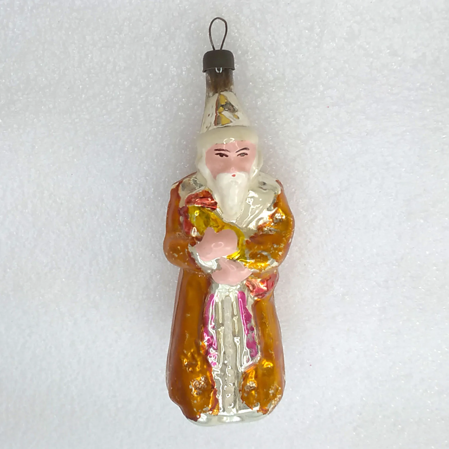 Antique Vintage Russian Glass Christmas Ornament Astrologer