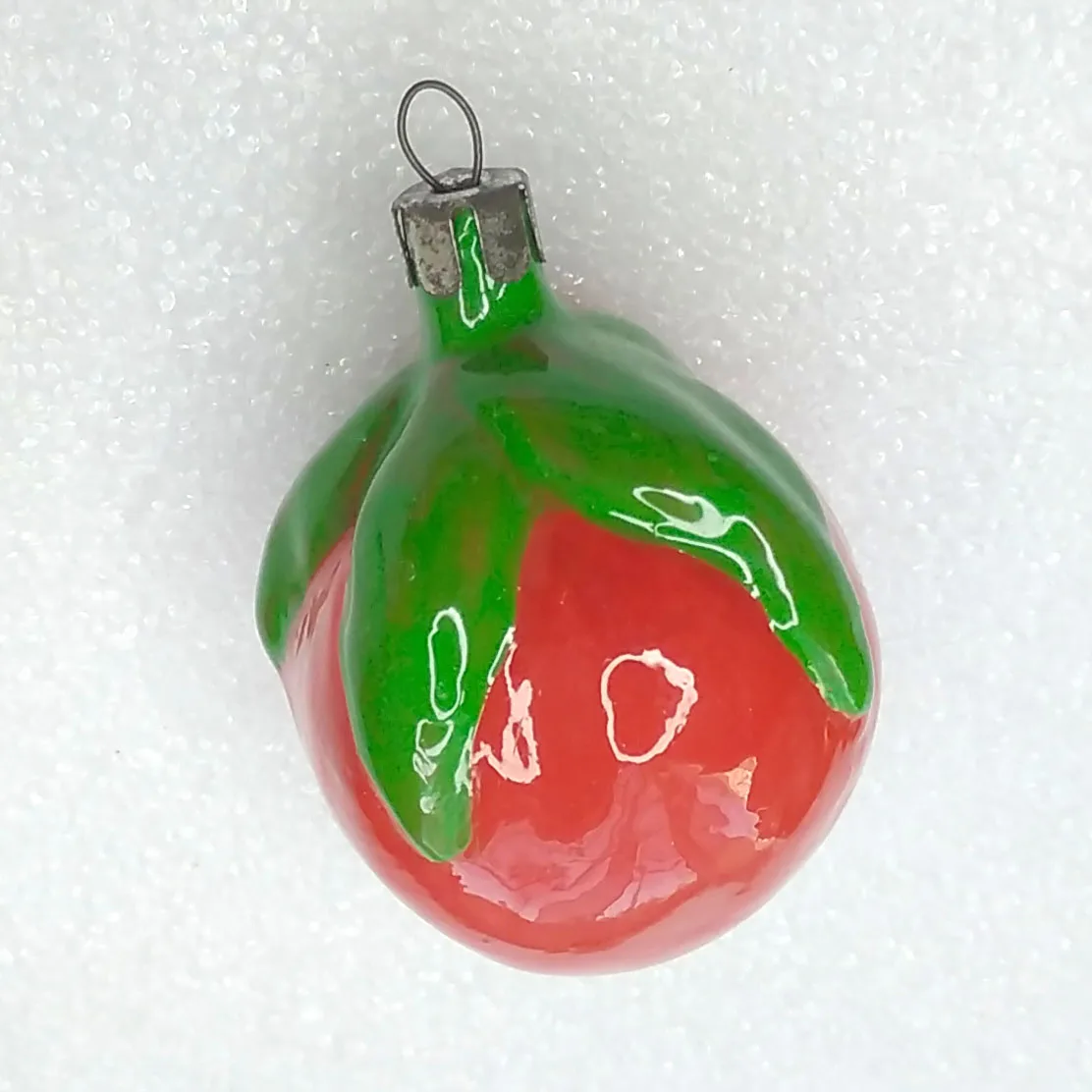 Vintage Antique Glass USSR Christmas Ornament Toy Tomato