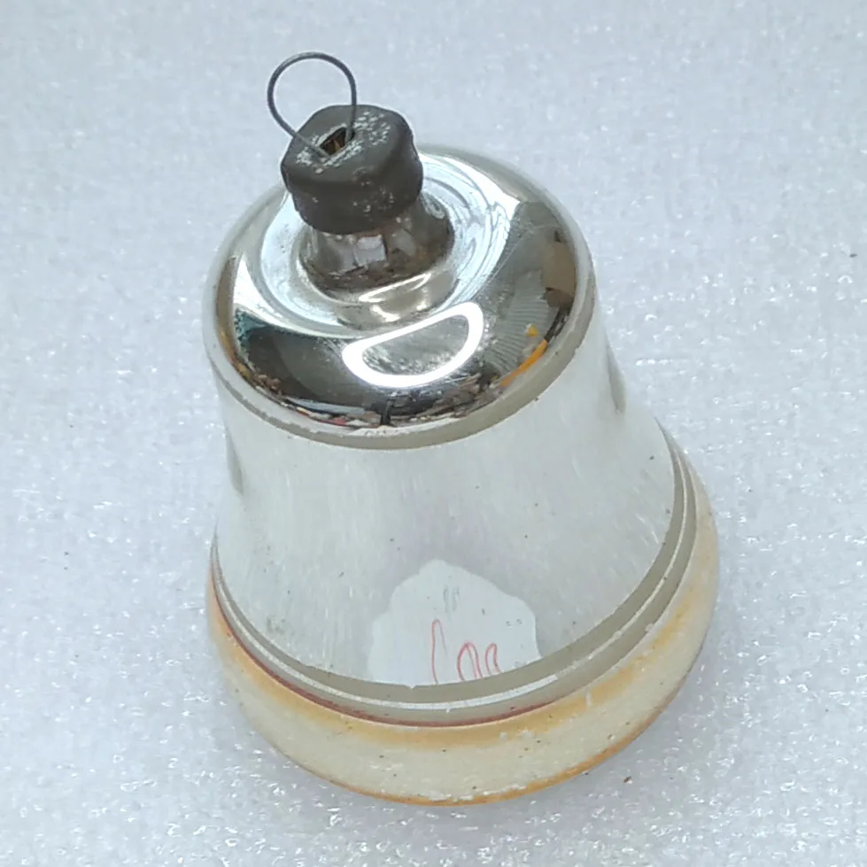 Antique Vintage Mercury Glass Christmas Ornament USSR Ringing Bell