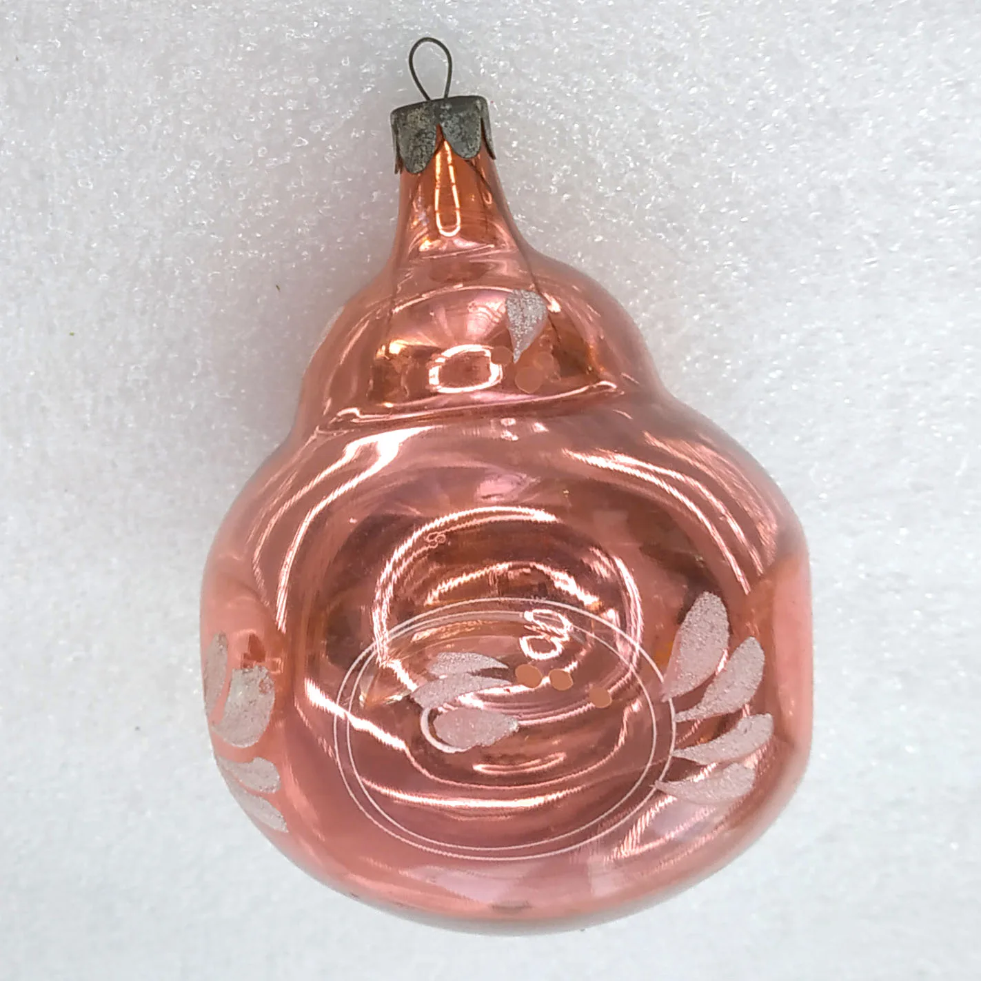 Antique Vintage Glass Christmas Ornament Russian Lantern
