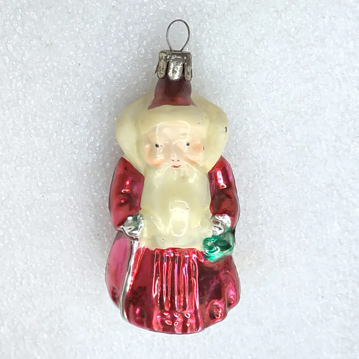 Antique Vintage USSR Glass Christmas Ornament Old Santa
