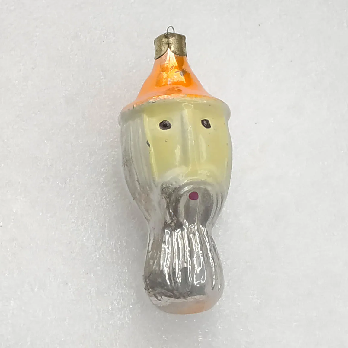 Vintage Glass Christmas Ornament Antique Tree USSR Toy Two Faced