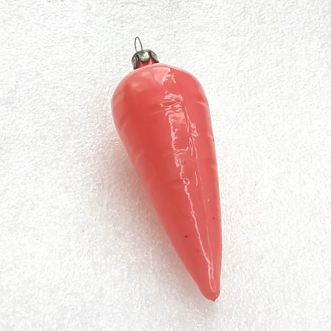 Vintage Glass Christmas Ornament Tree Antique USSR Carrot