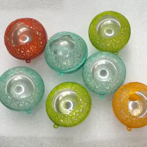 Set of 7 Vintage Plastic Christmas Ornaments Tree Antique USSR Lanterns