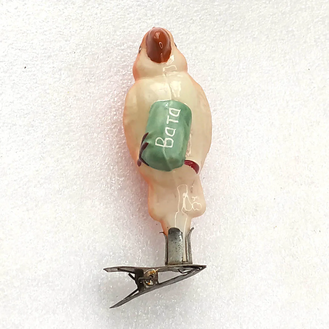 Vintage Glass Christmas Ornament Tree Antique USSR Decor Parrot