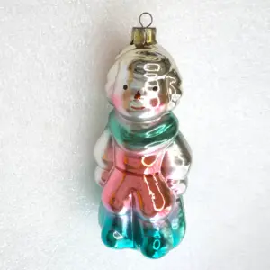 Vintage Silver Glass USSR Christmas Ornament Tree Antique Decor Prince