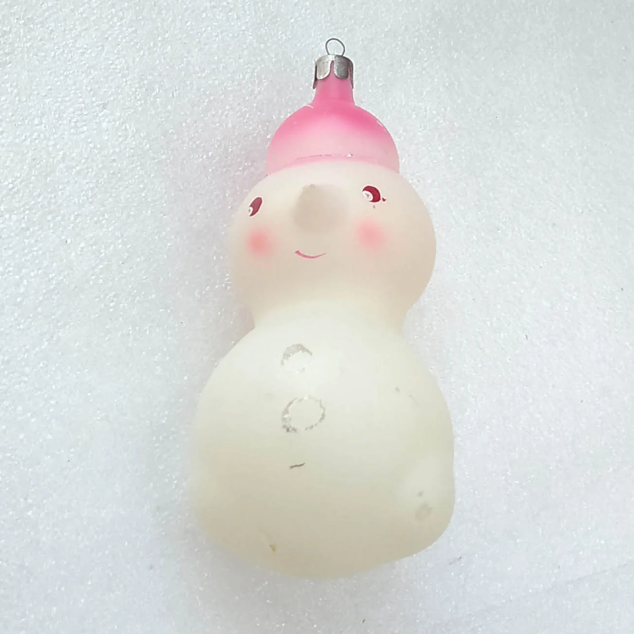 Vintage Glass USSR Christmas Ornament Tree Antique Decor Snowman