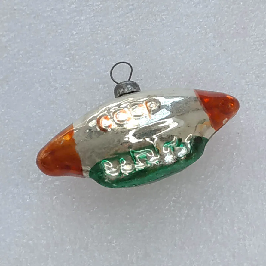 Vintage Glass USSR Christmas Ornament Tree Antique Decor Dirigible