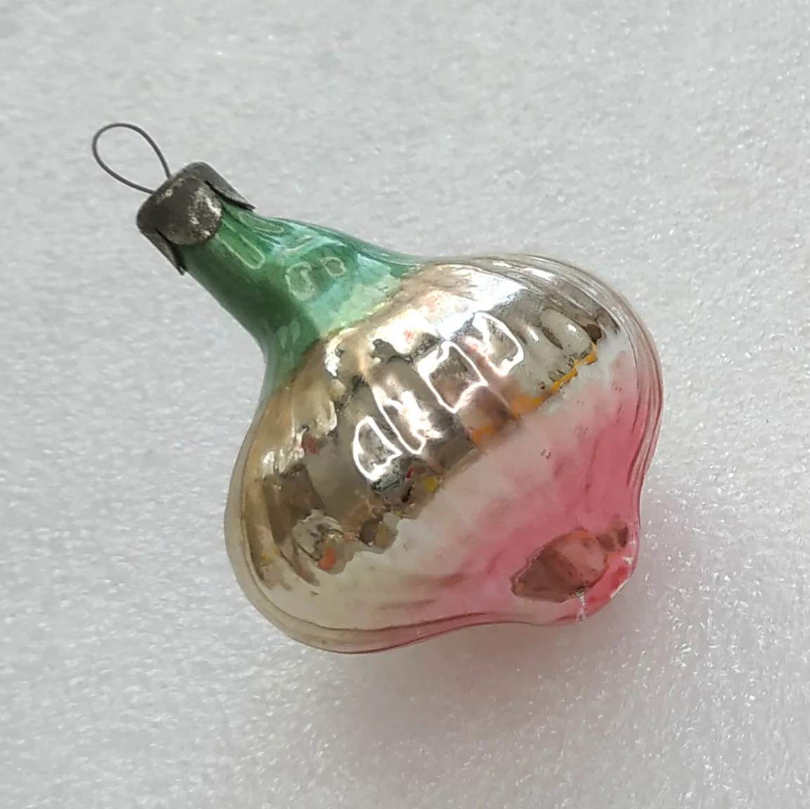 Vintage Glass USSR Christmas Ornament Tree Antique Decor Old Onion