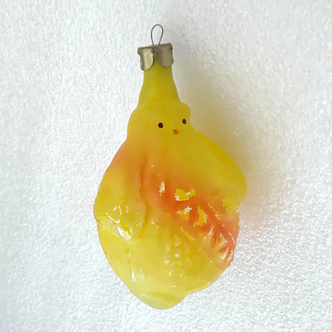 Vintage Glass USSR Christmas Ornament Antique Decor Prince Lemon