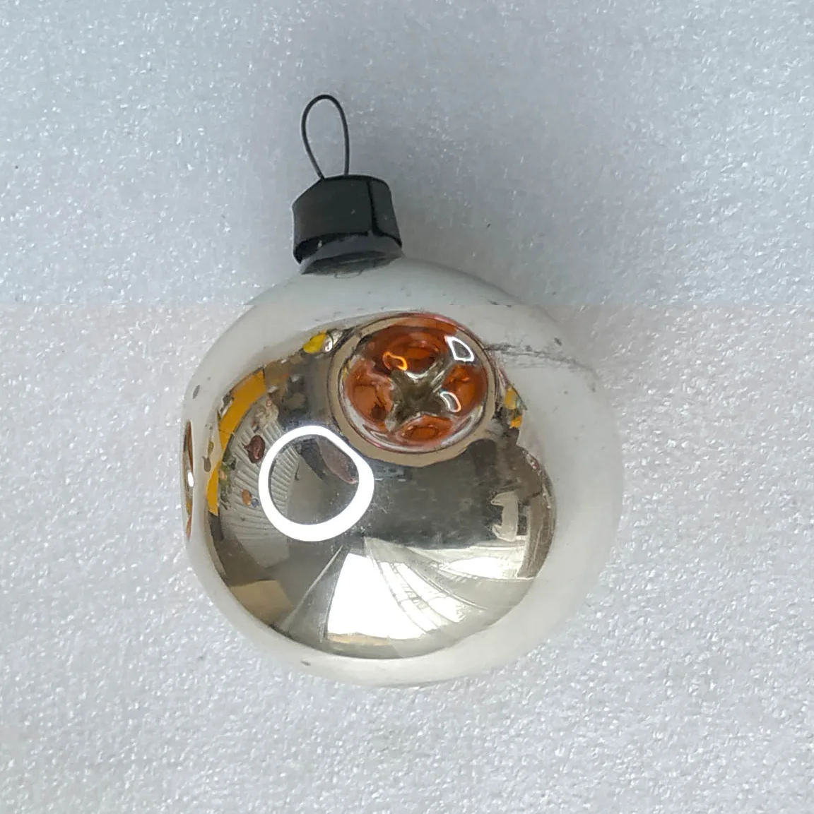 Vintage Mercury Glass USSR Christmas Ornament 1940s Antique Decor Lantern