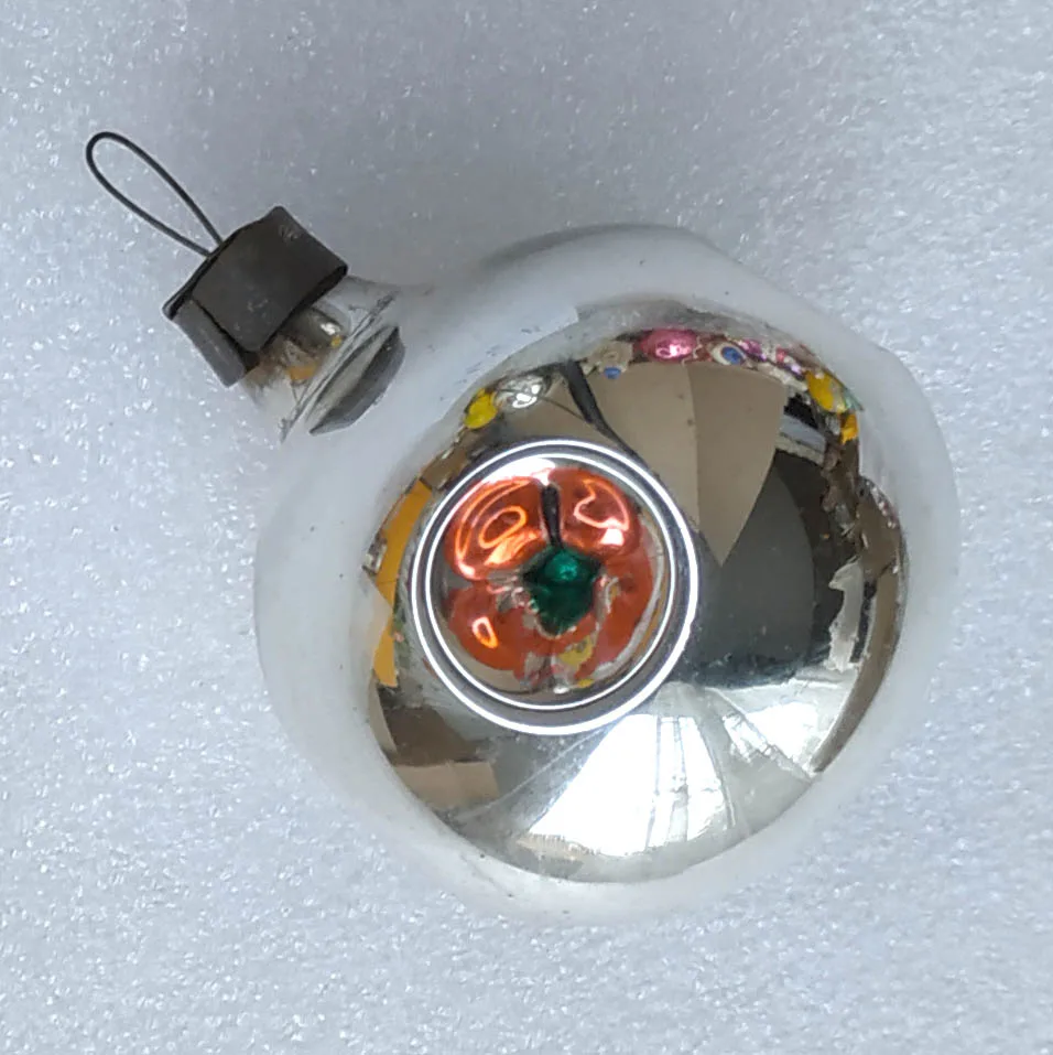 Vintage Mercury Glass USSR Christmas Ornament 1940s Antique Decor Lantern