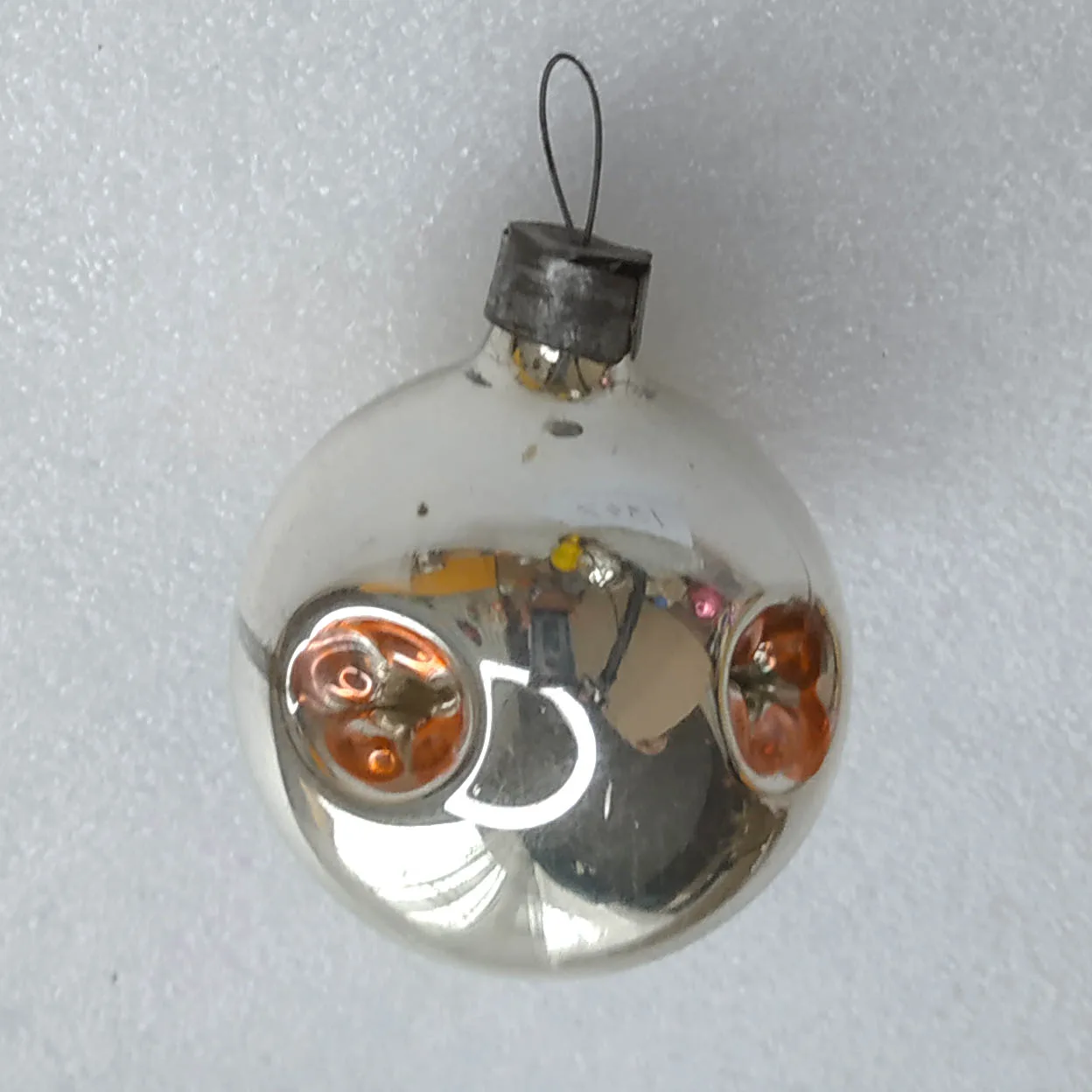 Vintage Mercury Glass USSR Christmas Ornament 1940s Antique Decor Lantern