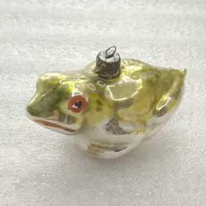 Vintage Mercury Glass Christmas USSR Ornament Antique Frog