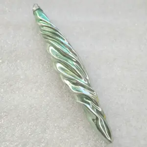 Vintage Silver Glass Christmas USSR Ornament Antique Icicle