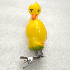 Vintage Glass Christmas USSR Ornament Antique Duckling