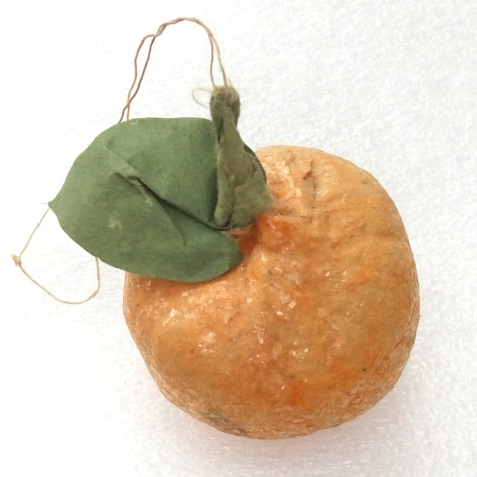 Vintage Antique Cotton Christmas Ornament Apple