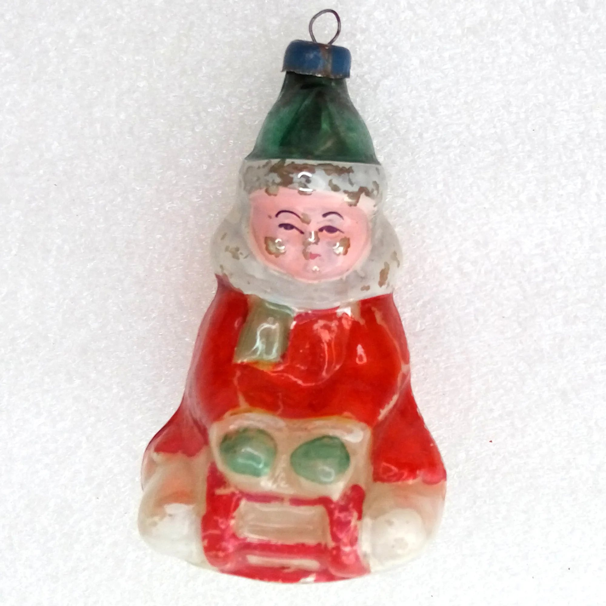 Vintage Ukrainian Glass Christmas Ornaments Tree Boy