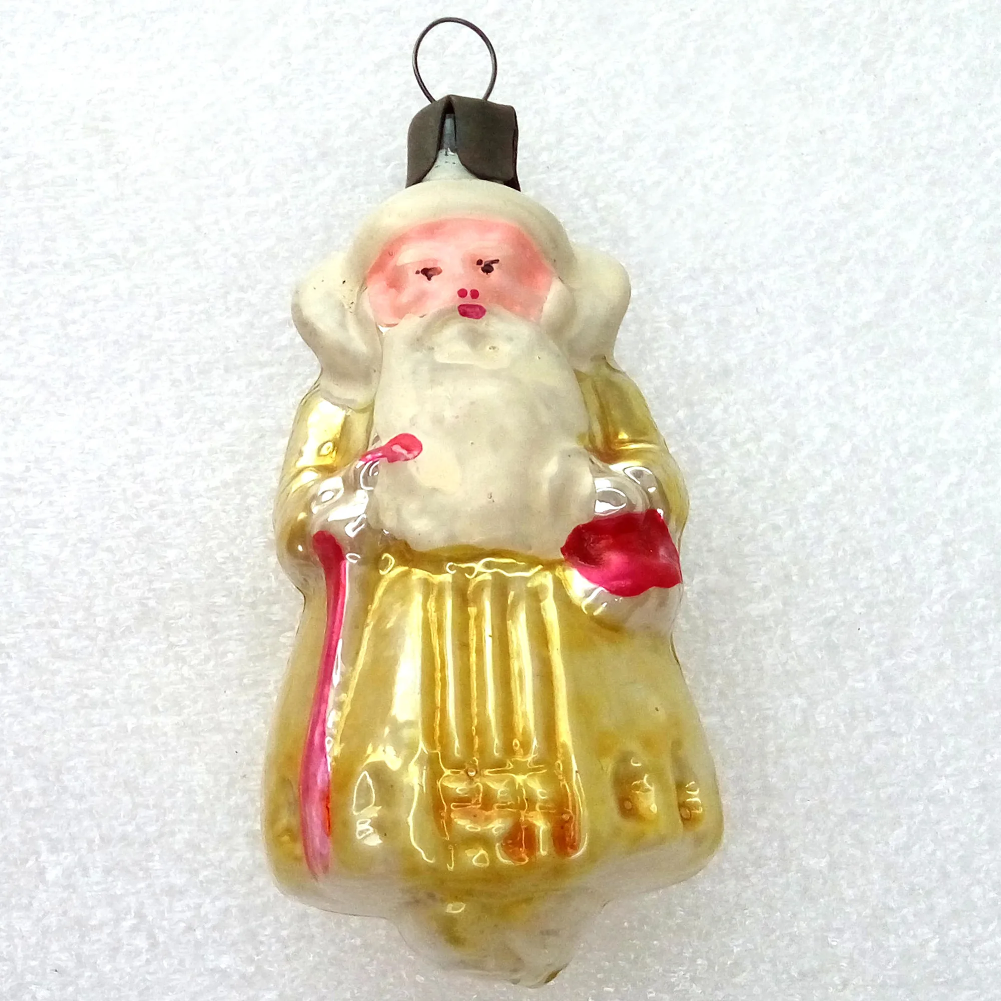 Vintage Ukrainian Glass Christmas Ornaments Tree Santa