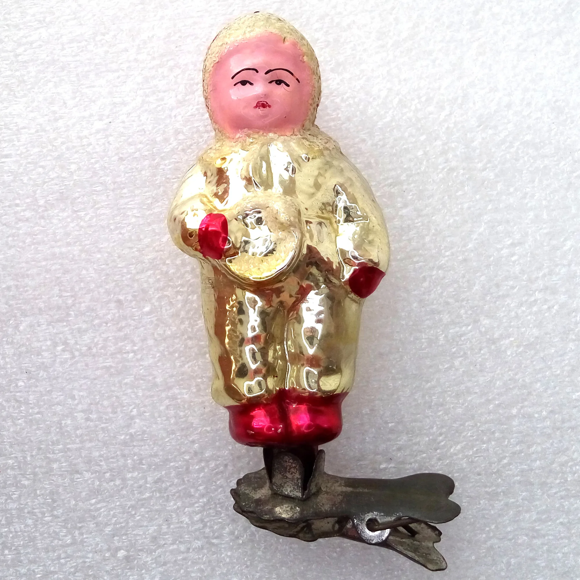 Vintage Ukrainian Glass Christmas Ornaments Tree Baby