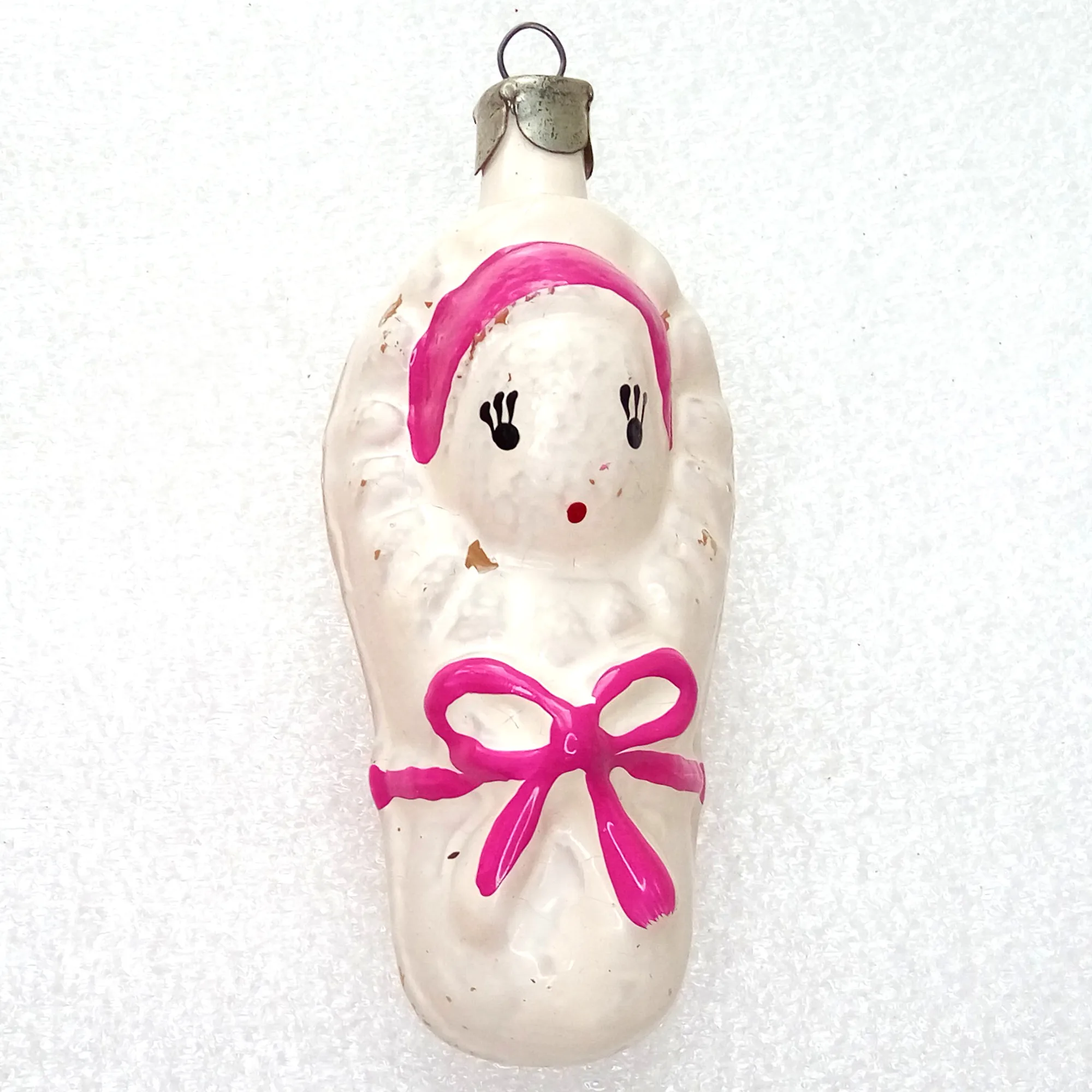 Vintage Ukrainian Glass Christmas Ornaments Tree Baby