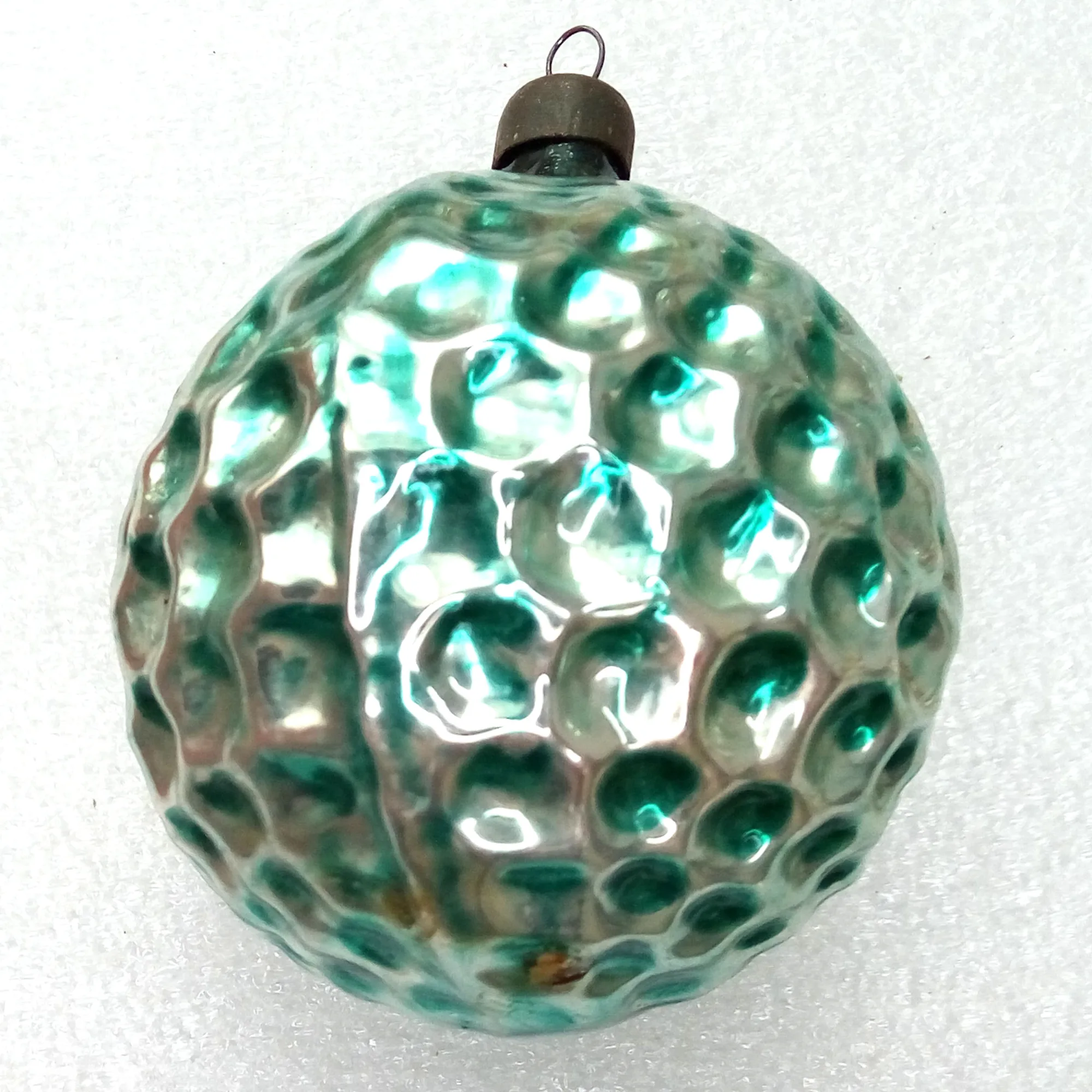 Vintage Ukrainian Glass Christmas Ornaments Old Ball