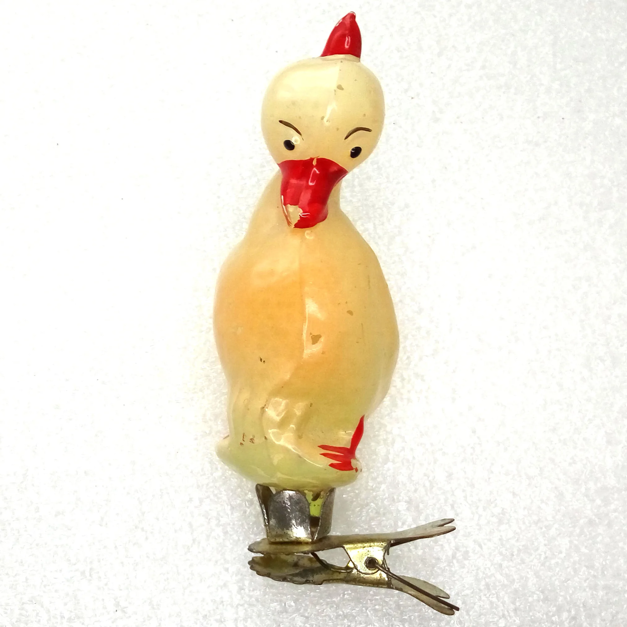 Vintage Ukrainian Glass Christmas Ornaments Duck