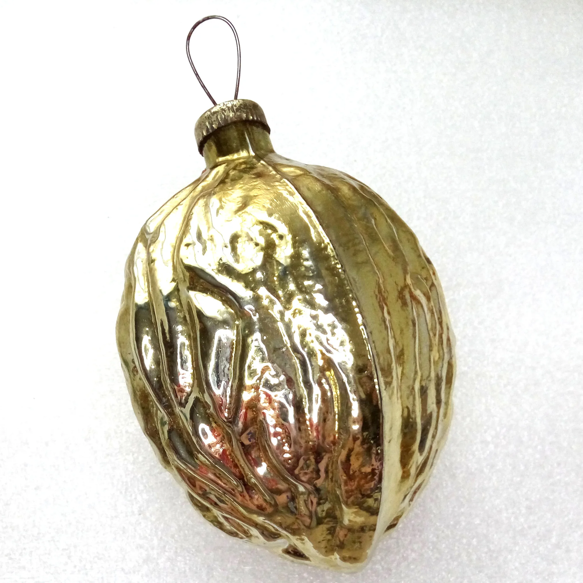 Huge Vintage Ukrainian Glass Christmas Ornaments Walnut