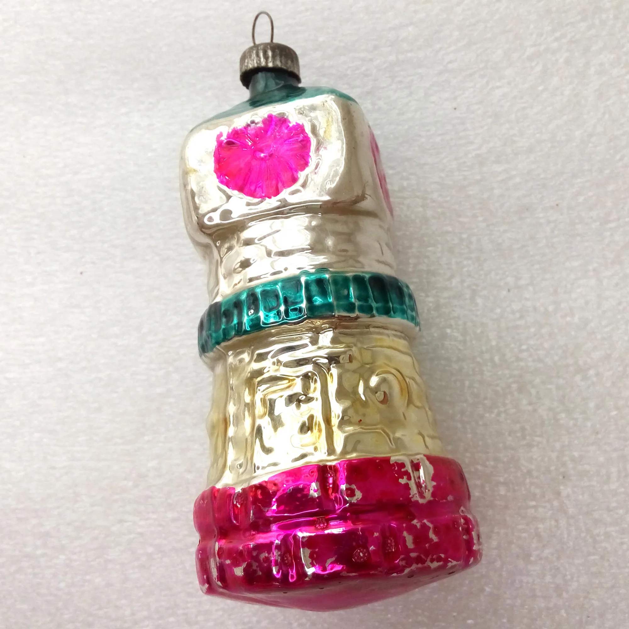 Vintage Glass Christmas Ornament Tree Lighthouse