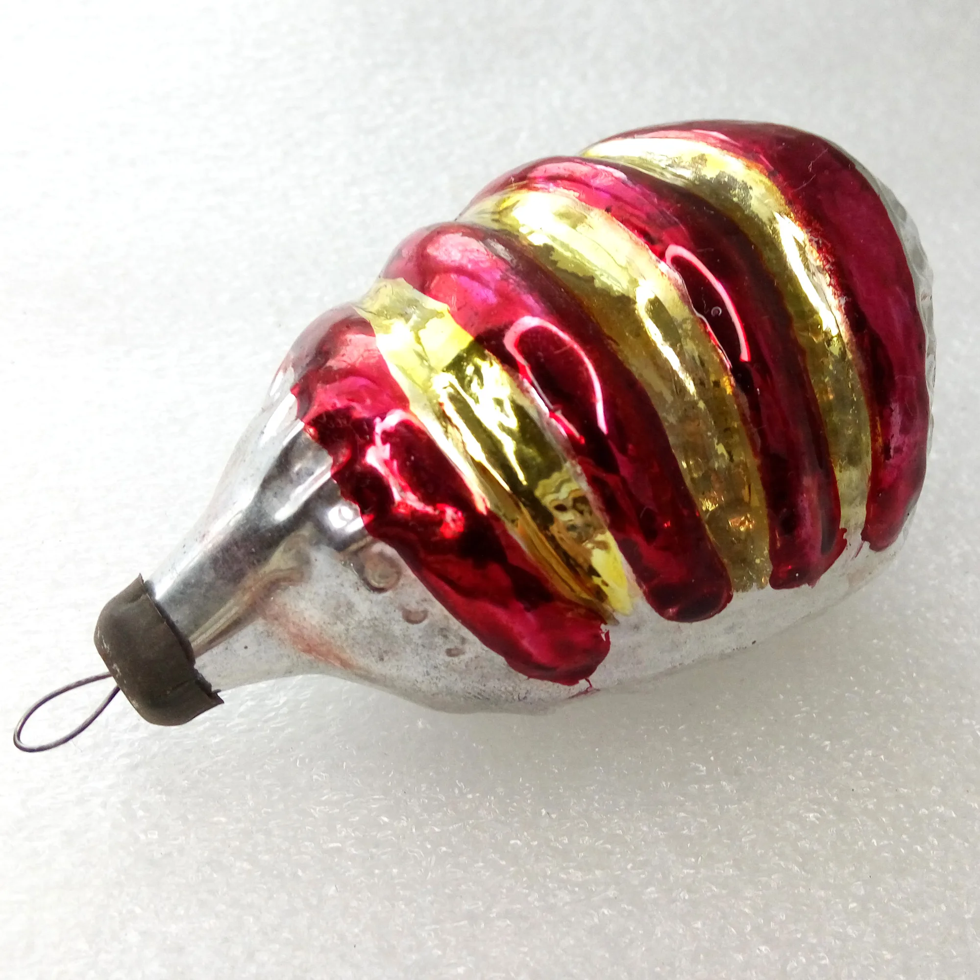Vintage Silver Glass Christmas Ornaments
