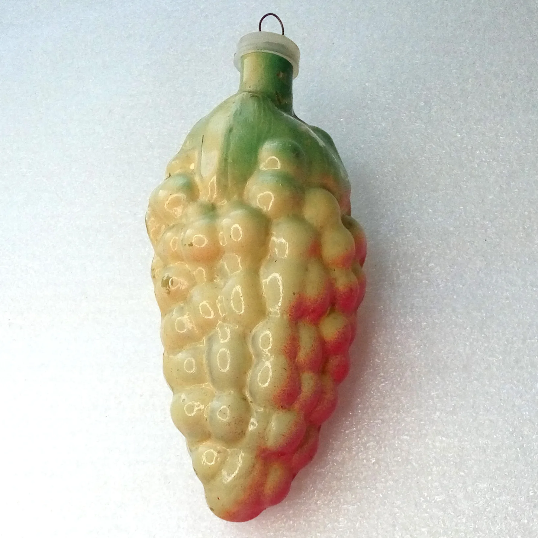 Huge Vintage Glass Christmas Ornament Old Grape