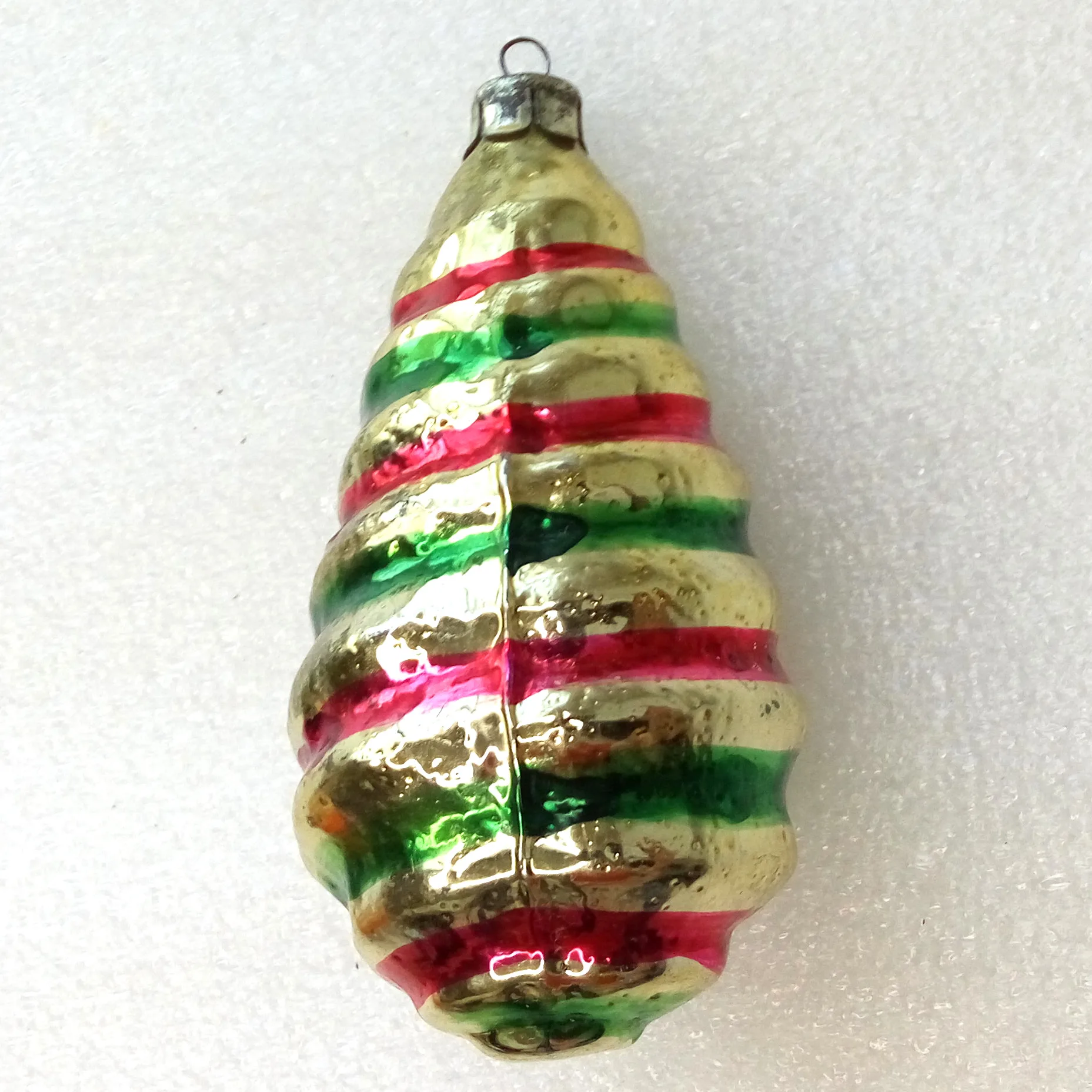Vintage Ukrainian Glass Christmas Ornament