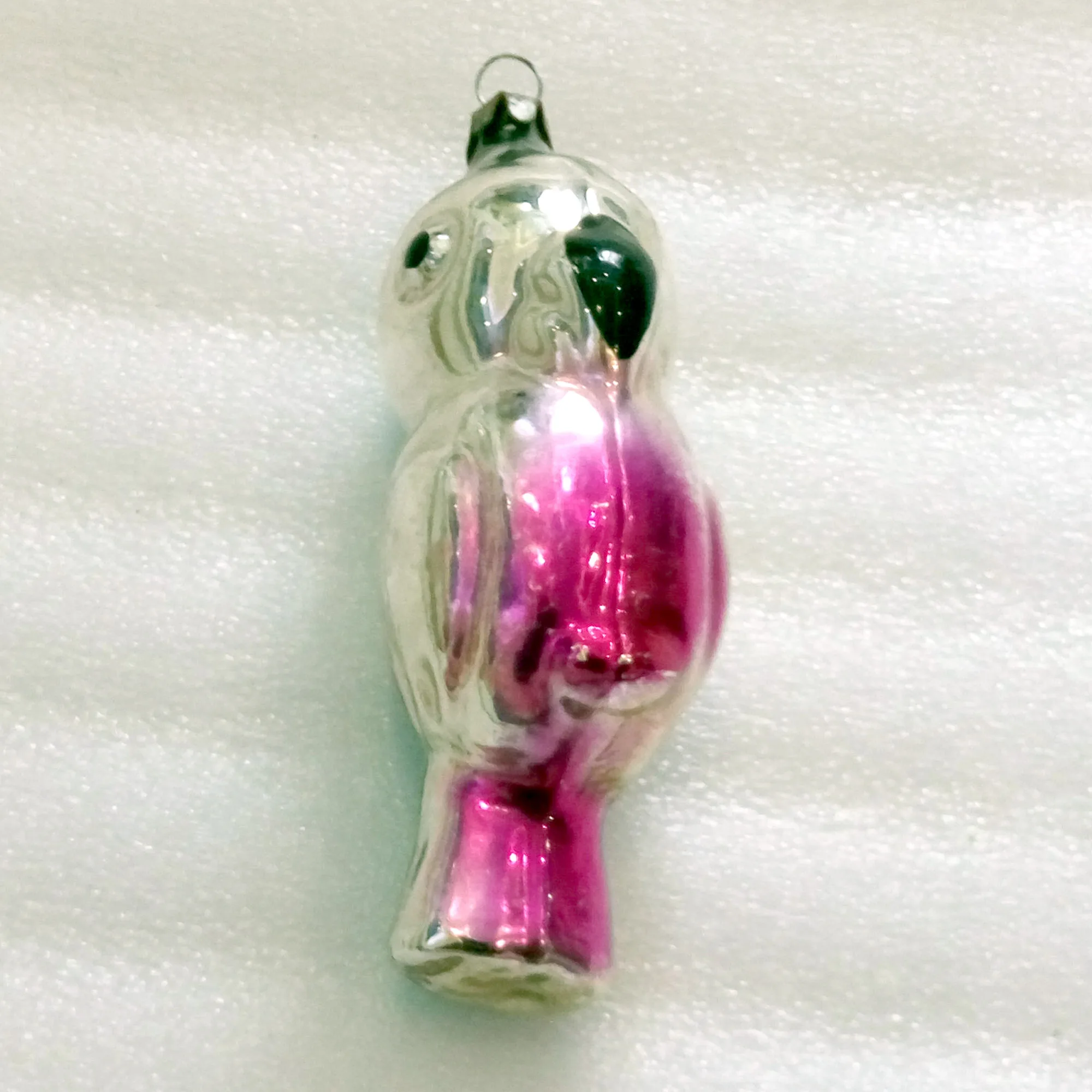 Antique Vintage Glass USSR Christmas Ornament Parrot