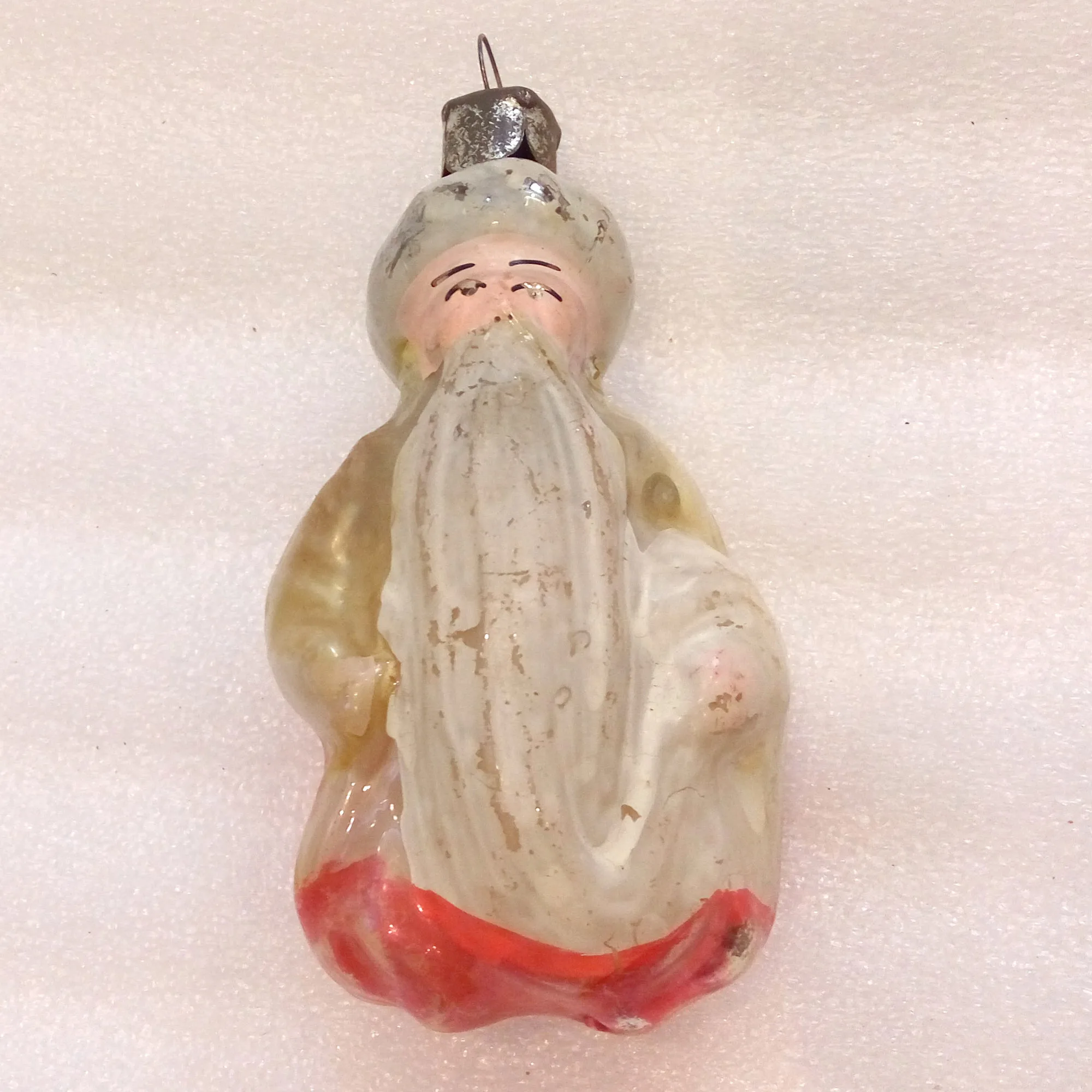 Vintage Antique Glass USSR Christmas Ornament Old Warrior