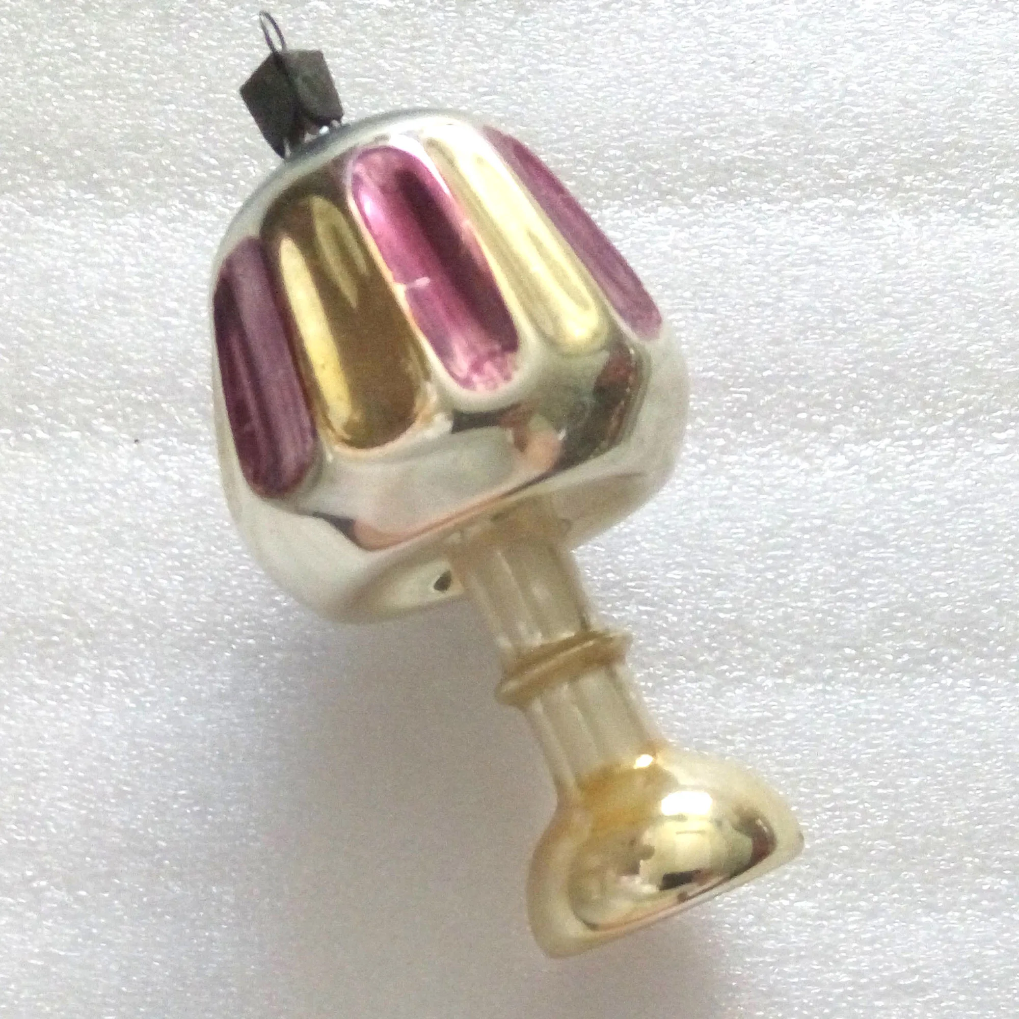 Vintage USSR Glass Christmas Ornament Old Floor Lamp