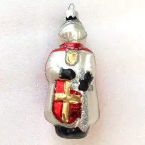 New Modern Ukrainian Glass Christmas Ornament Knight