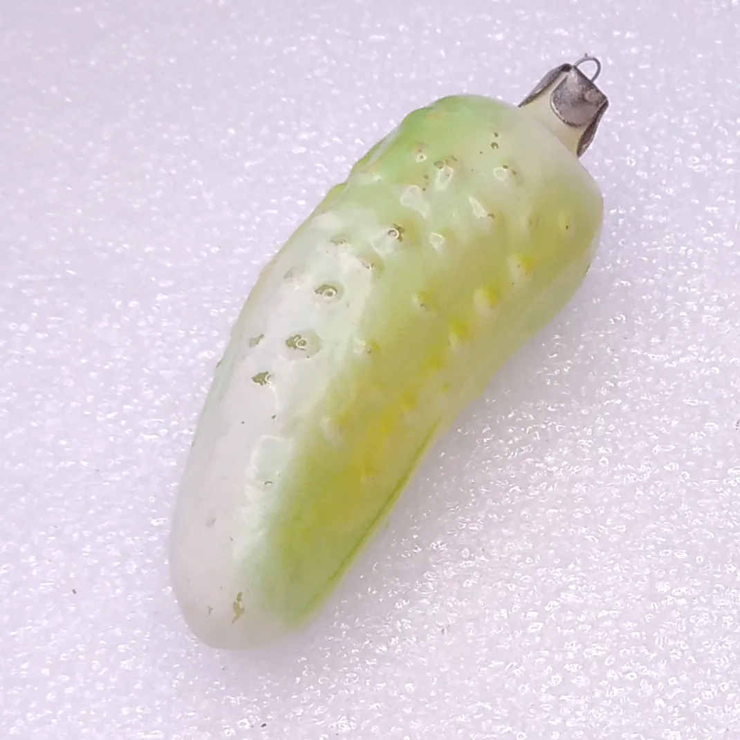 Antique Vintage USSR Glass Christmas Tree Ornament Old Pickle