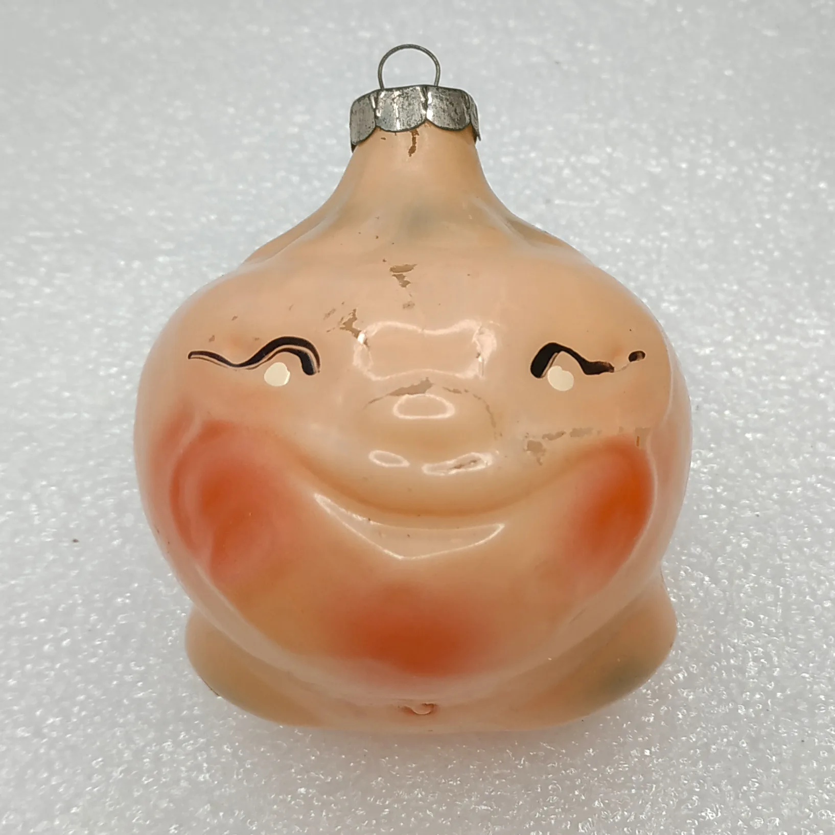 Antique Vintage Glass Christmas Ornament Tree Toy Kolobok Sun