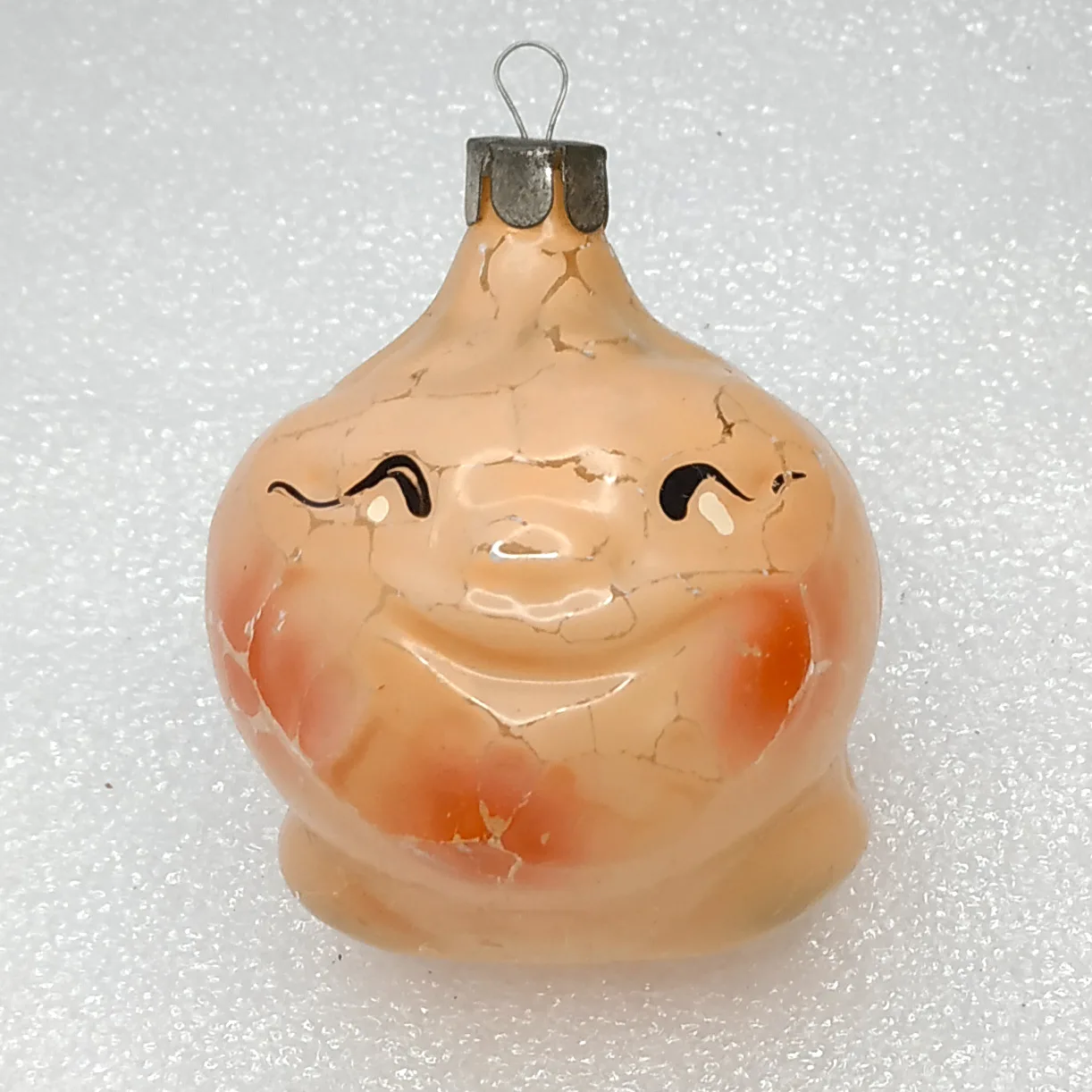 Antique Vintage Glass Christmas Ornament Tree Toy Kolobok Sun