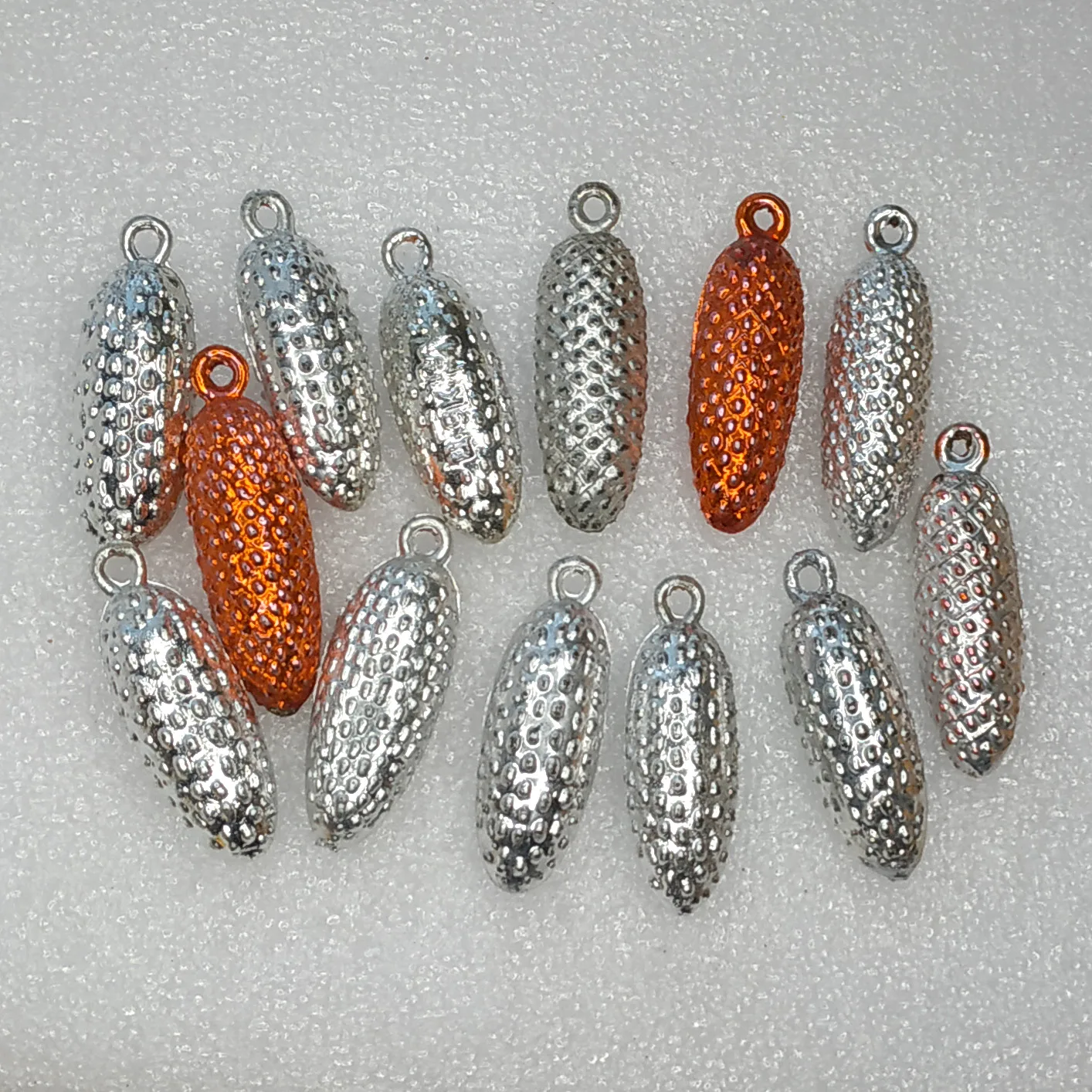 Set of 13 Antique Vintage USSR Plastic Christmas Ornaments Pinecones