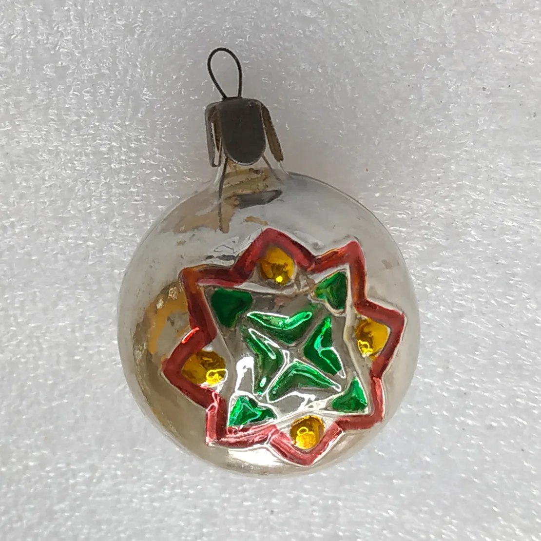 Antique Vintage USSR Mercury Glass Christmas Ornament Ball