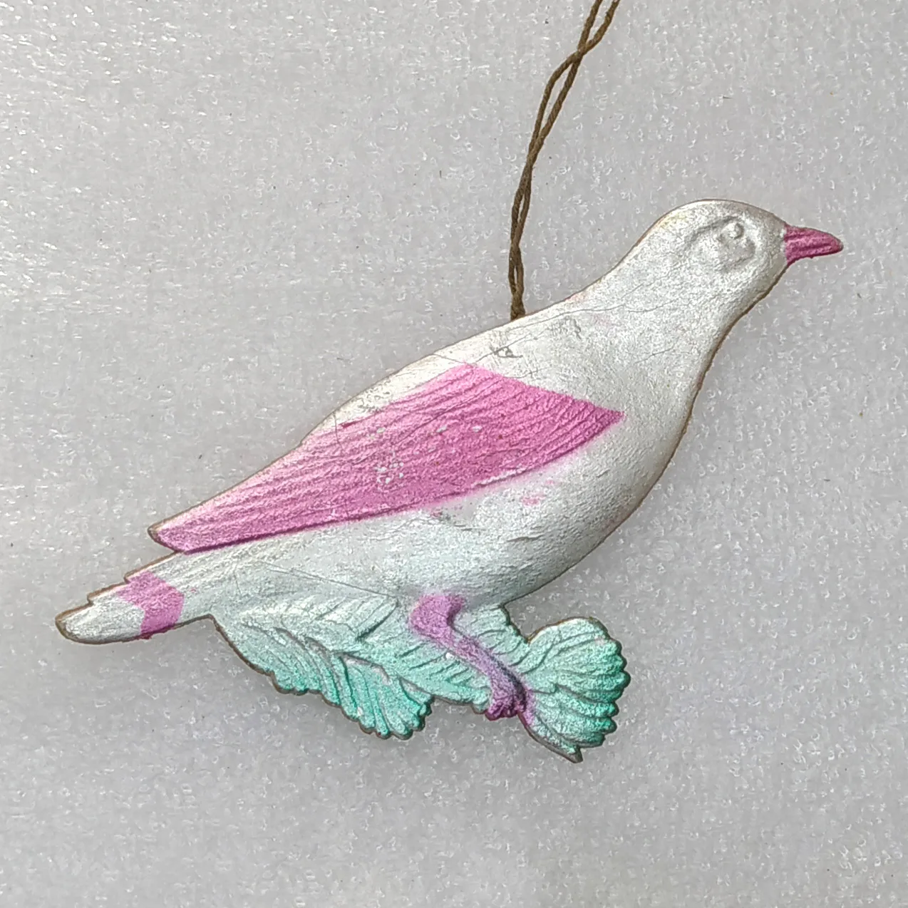 Antique Vintage USSR Dresden Christmas Ornament Starling