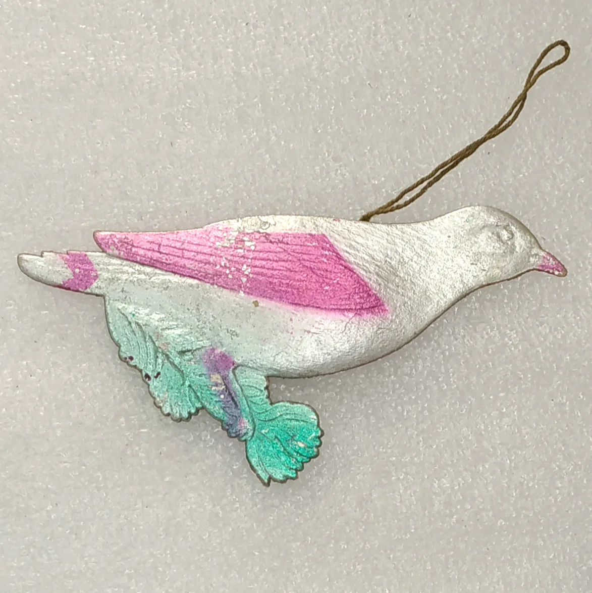 Antique Vintage USSR Dresden Christmas Ornament Starling