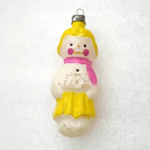 Antique Vintage USSR Glass Christmas Tree Toy Ornament Girl