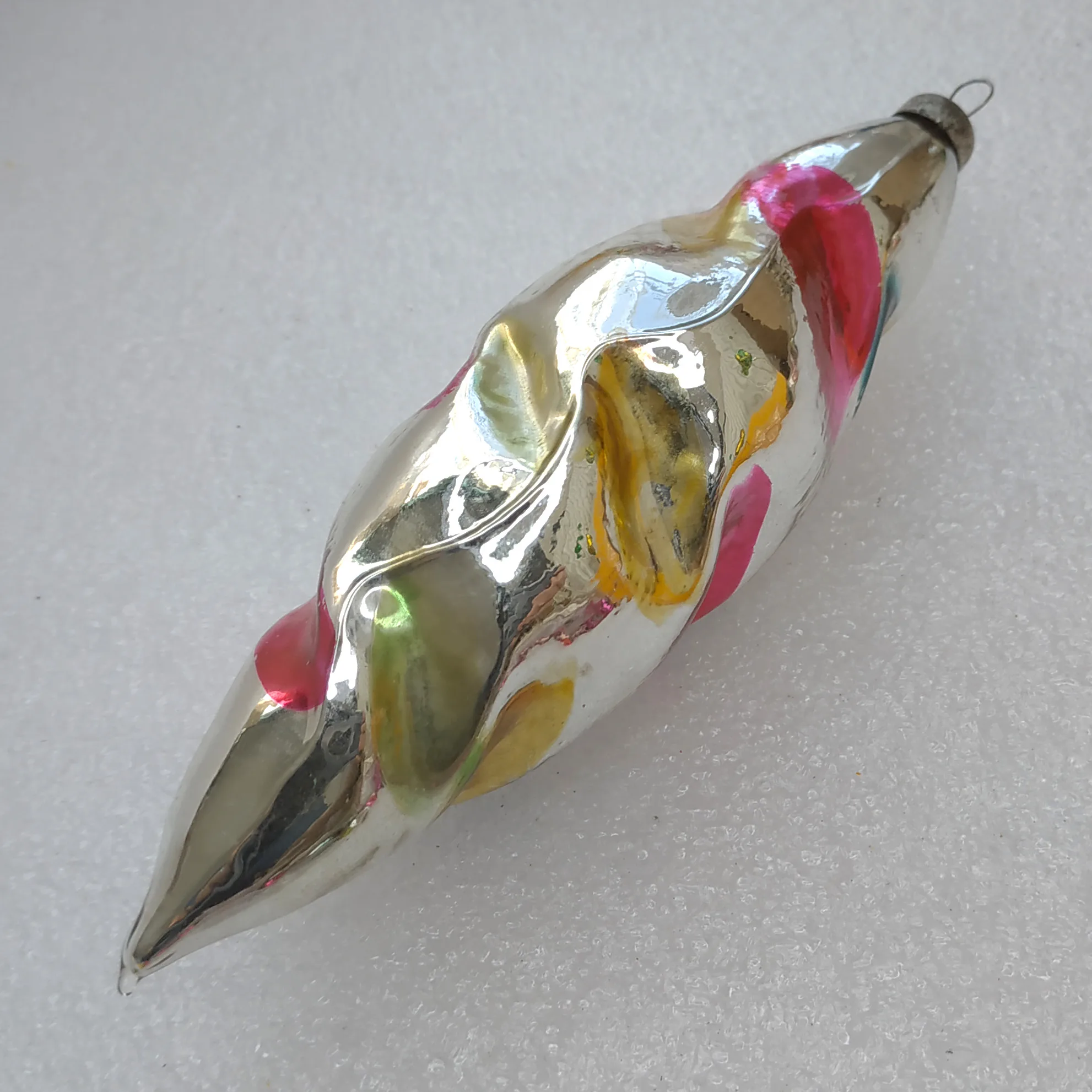 Antique Vintage USSR Glass Christmas Tree Ornament Icicle