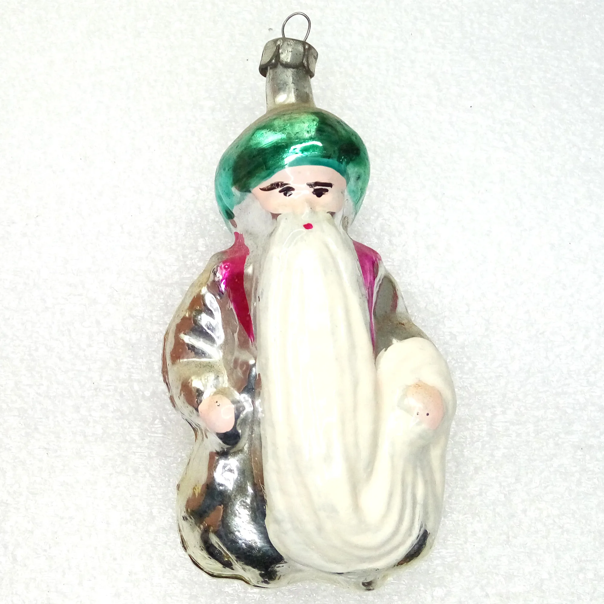 Vintage Antique Glass USSR Christmas Ornament Sultan