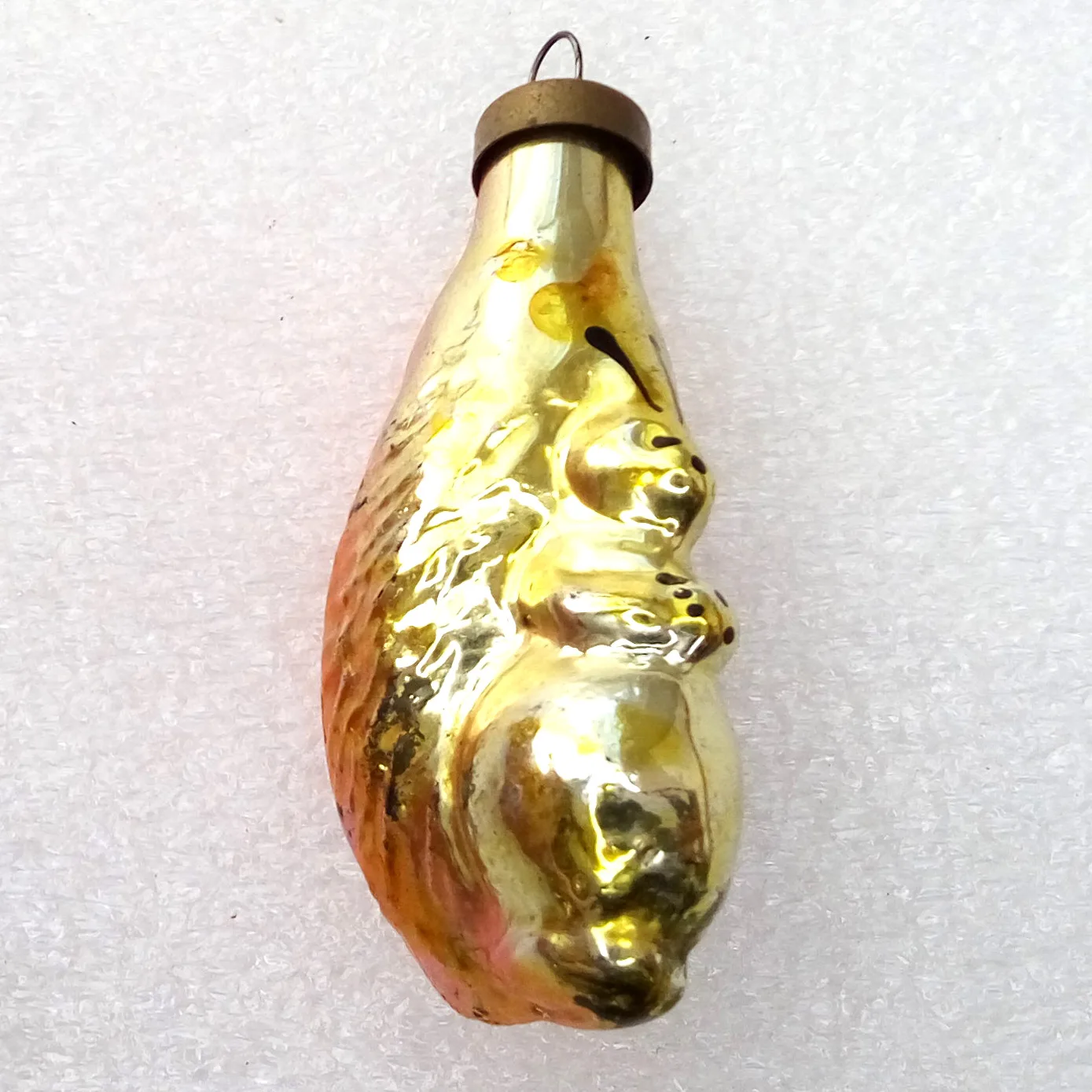Vintage Ukrainian Glass Christmas Ornaments Squirrel