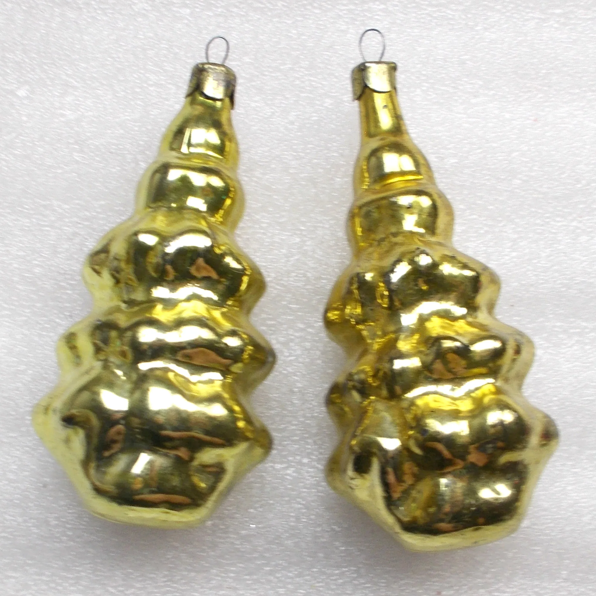 Set of 2 Vintage USSR Glass Christmas Ornaments Christmas