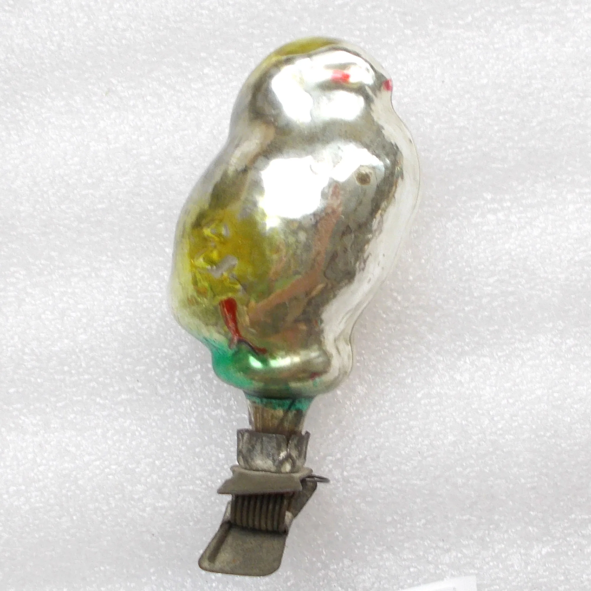 Vintage Ukrainian Glass Christmas Ornaments Chicken