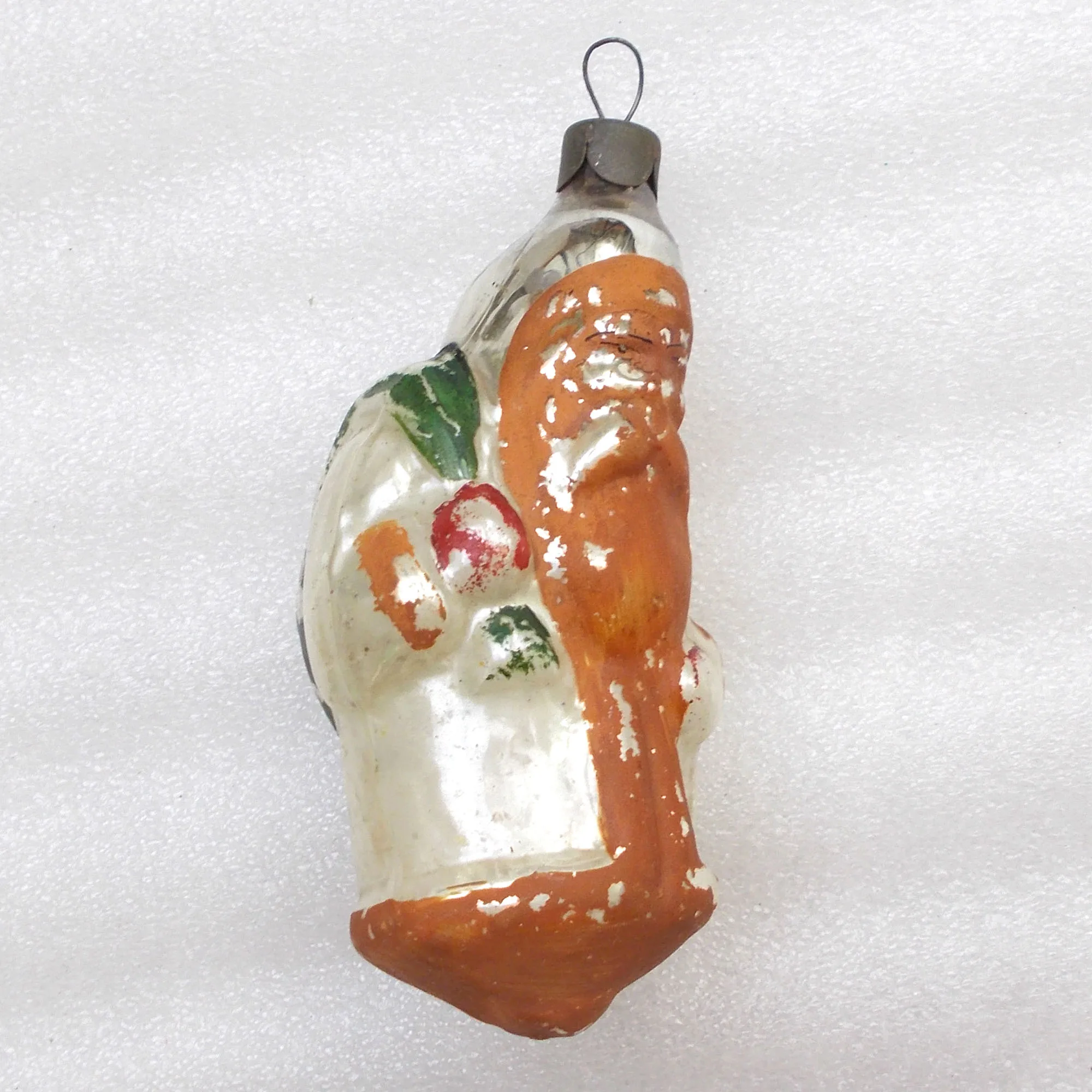 Vintage USSR Glass Christmas Ornaments Santa